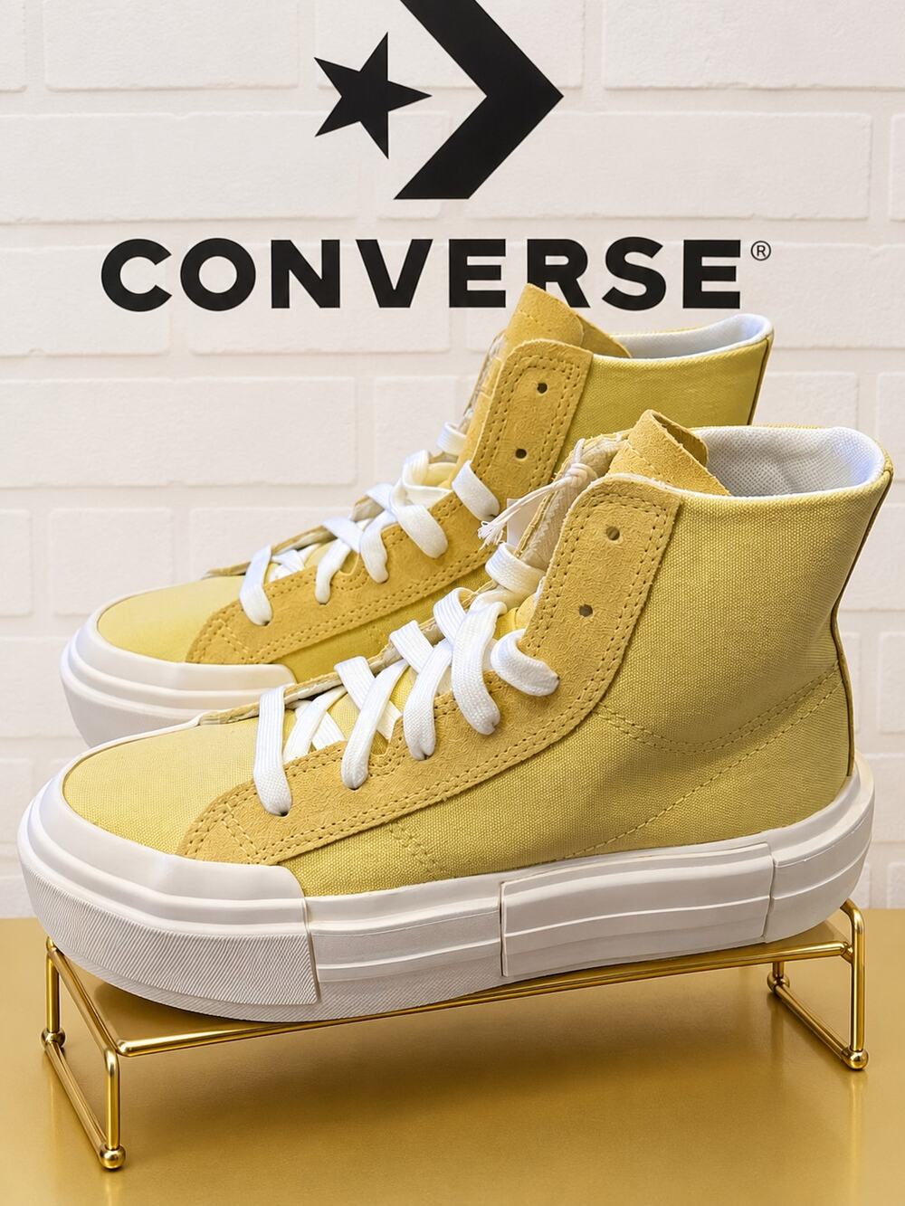 Converse CTAS Cruise Hi Golden Vista Egret Black Sneakers NIB W7 M5.5